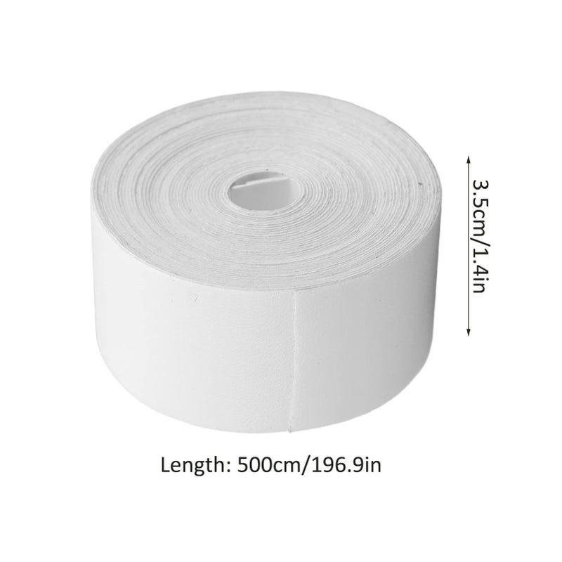Widened Tennis Racket Tape 5m PU Head Guard For Badminton Squash Racquet Frame Protection White - Image 5