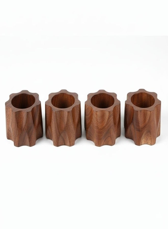 SHAFA IMPEX Napkin Rings Set of 12 for Dinner Parties, Weddings Receptions, Family Gatherings, or Everyday Use - Set Your Style with Daily Use Table Décor Accessories Cherry Wood - Image 4