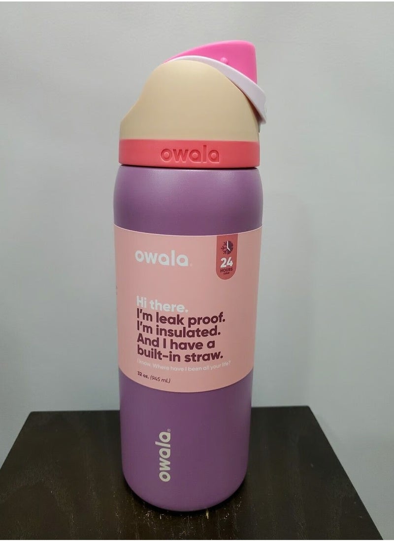 Owala 32 Oz. Owala FreeSip Stainless Steel Water Bottle in Smell the Roses  - Image 1