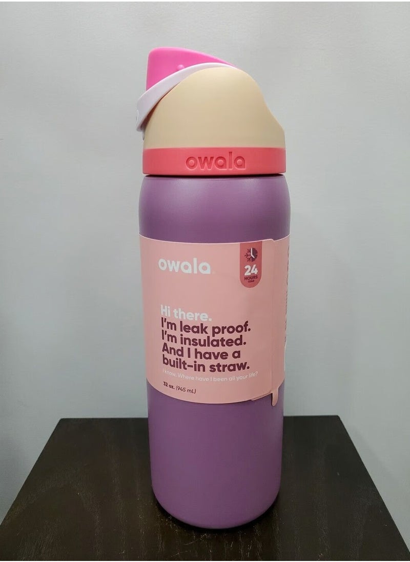 Owala 32 Oz. Owala FreeSip Stainless Steel Water Bottle in Smell the Roses  - Image 2