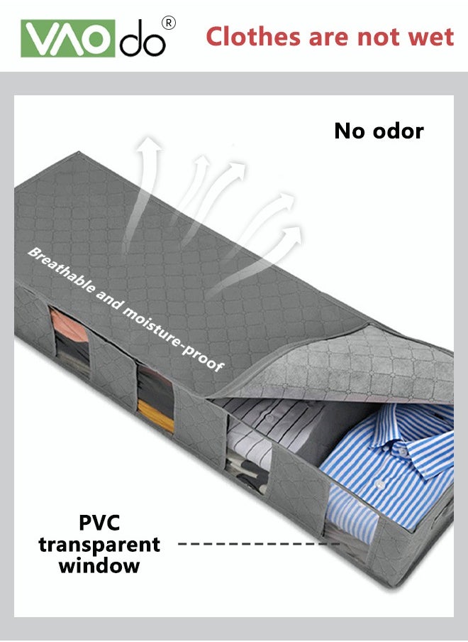 VAOdo Non-woven Clothing Cover Storage Compartmentalized Stacked and Organized Large-capacity Under-bed Storage Box  - Image 2