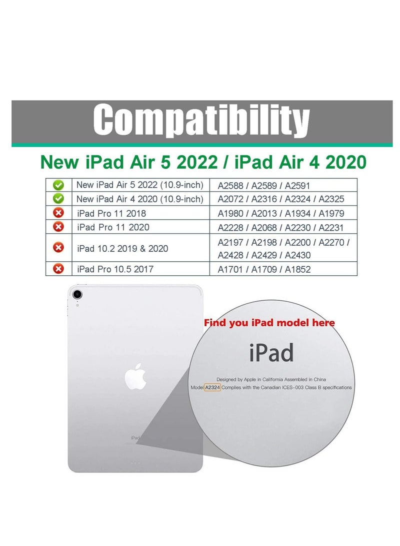 "ELTRAZONE Smart iPad Air Case - Black, Compatible with 6th Gen 11-Inch (2024) & 5th/4th Gen 10.9-Inch (2022/2020) - Touch ID Support, Auto Wake/Sleep" - Image 2