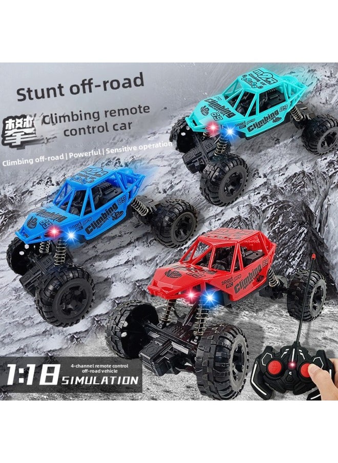 Generic Collection Children's Four-way Remote Control Sports Car Rechargeable Electric Wireless Remote Control Toy Car Off-road Jeep Model-Color:[Order A Single 48 Boxes/Blue] Charging Version-six-wheel Stunt Car-English Color Box (2.4g Remote Control) 579g  - Image 5