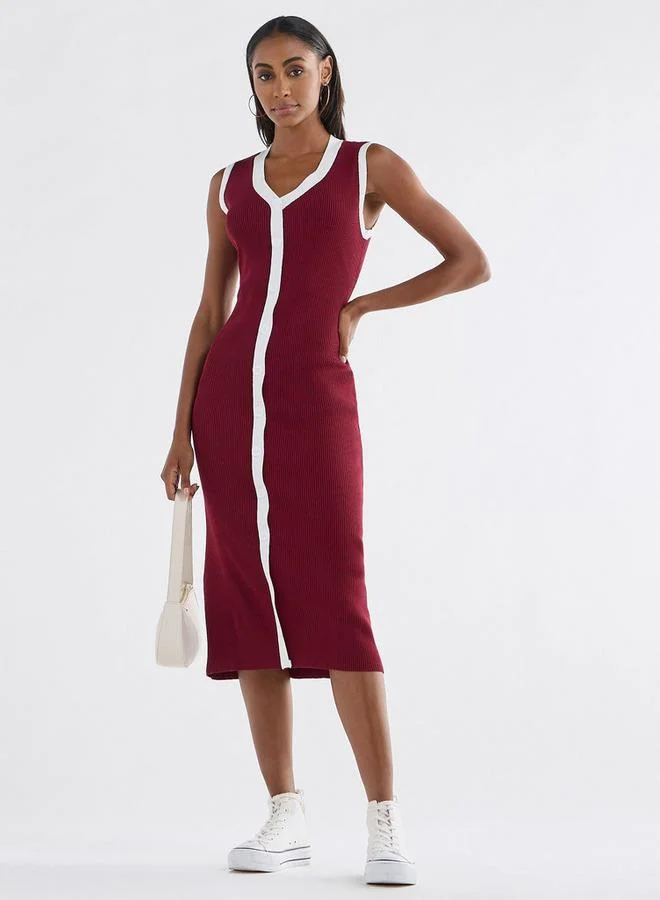 سبلاش فيڤ فستان مضلع بلا أكمام