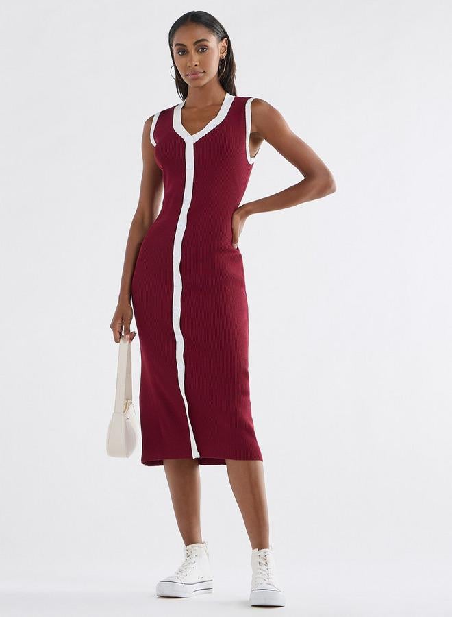 سبلاش فيڤ فستان مضلع بلا أكمام - Image 2