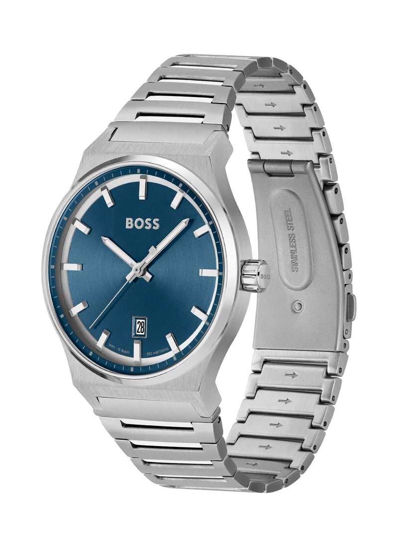HUGO BOSS Men's Analog Round Shape Stainless Steel Wrist Watch 1514076 - 41 Mm - Image 1
