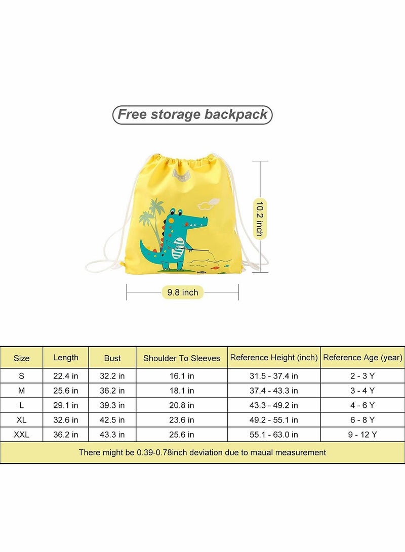Y&D Kids RainCoat, Reusable Children's raincoats, 3D Cartoon Rain Jacket with Storage Backpack  - Image 2