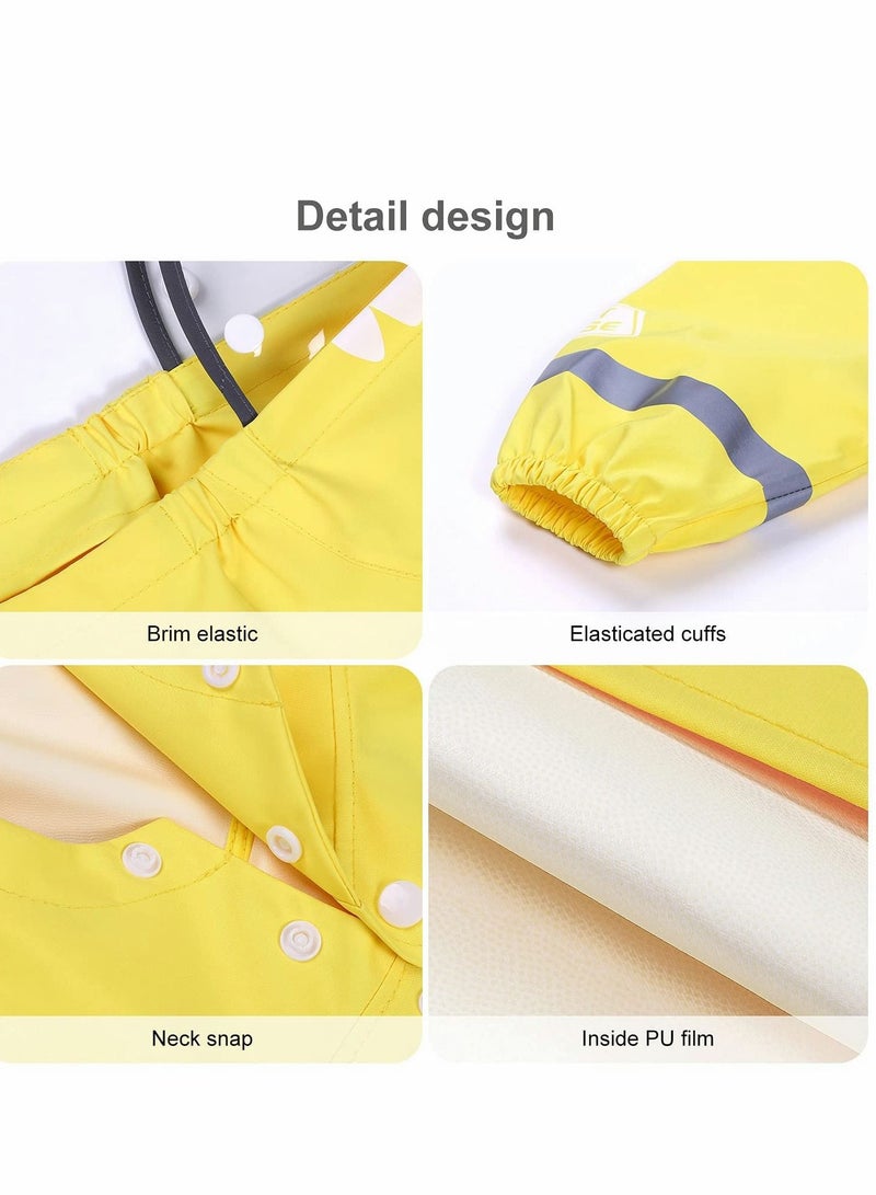 Y&D Kids RainCoat, Reusable Children's raincoats, 3D Cartoon Rain Jacket with Storage Backpack  - Image 5