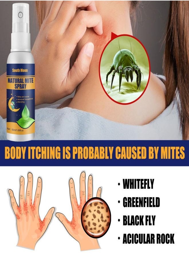 SOUTH MOON - Mite Spray for home Mite Removal Indoor Environment Bed Linen and Clothing Mite Removal Spray (50ml 1Pcs) - Image 1
