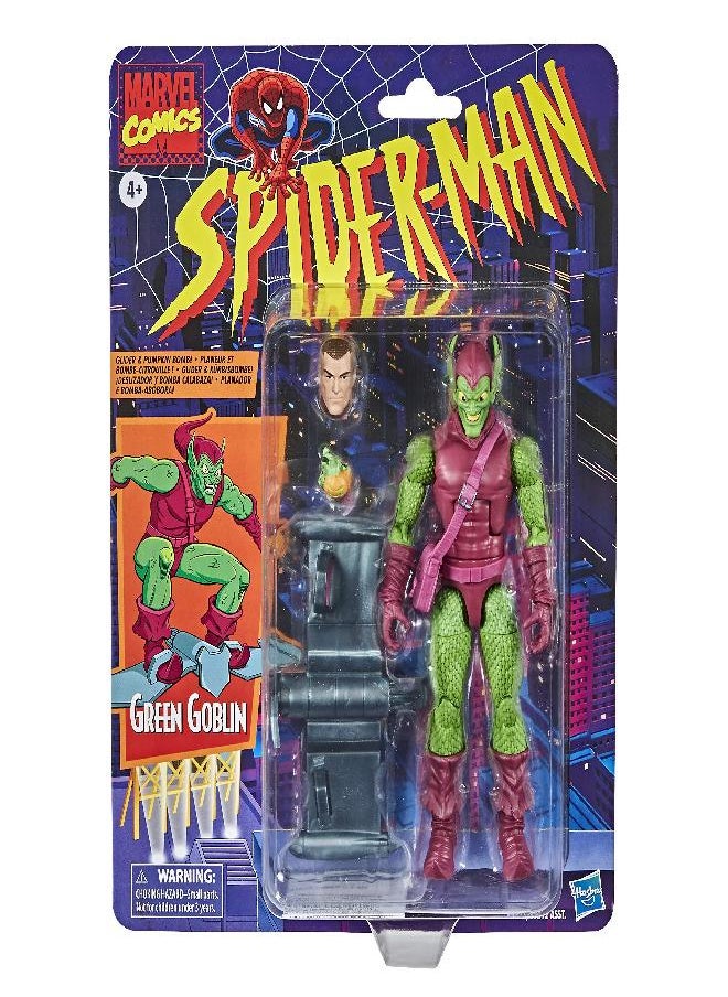 Spider-Man - Spider-Man Hasbro Marvel Legends Series 6-inch Collectible Green Goblin Action Figure Toy Retro Collection - Image 1