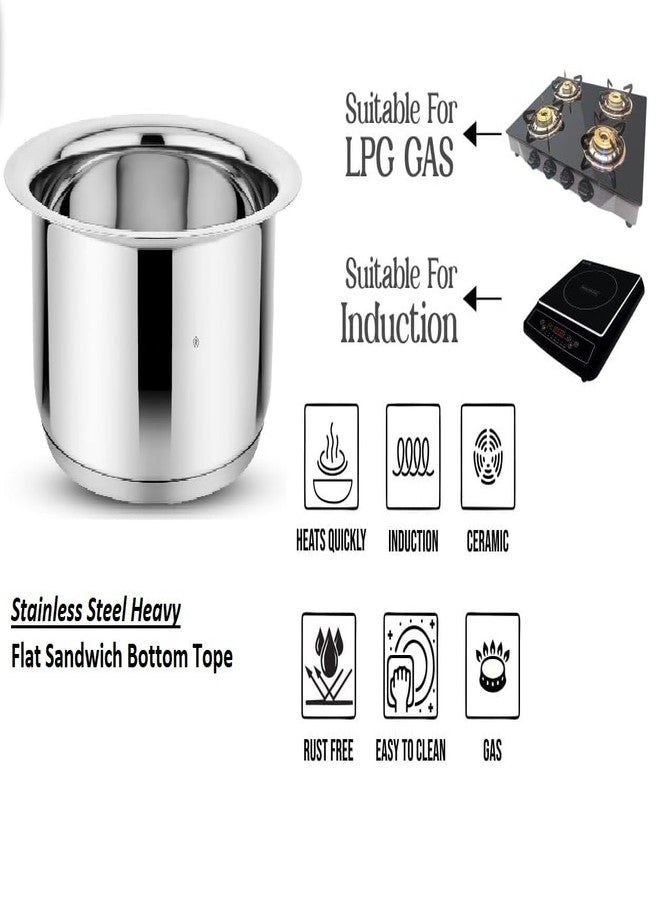 Bartan Star Stainless Steel Tope (Induction & Gastove Compatible) (1 Litre) - Image 3