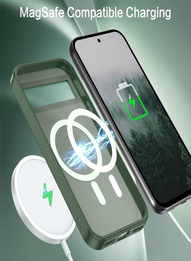 BENTOBEN for Google Pixel 8a Case, Google 8a Magnetic Case [Compatible with MagSafe] Translucent Matte Slim Shockproof Anti-Fingerprint Anti-Scratch Protective Cover for Google 8a 6.1’’Green - Image 2
