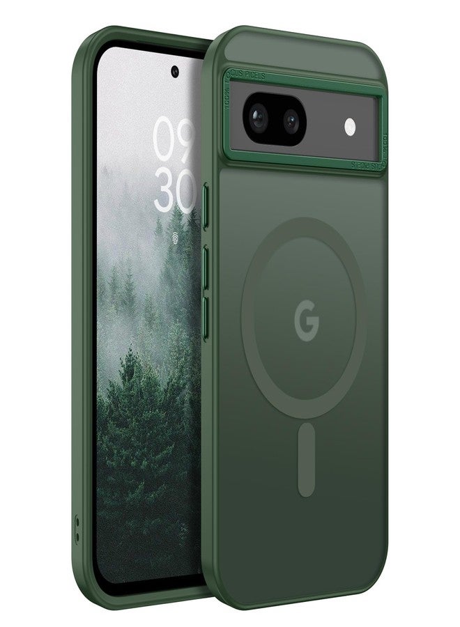 BENTOBEN for Google Pixel 8a Case, Google 8a Magnetic Case [Compatible with MagSafe] Translucent Matte Slim Shockproof Anti-Fingerprint Anti-Scratch Protective Cover for Google 8a 6.1’’Green - Image 1