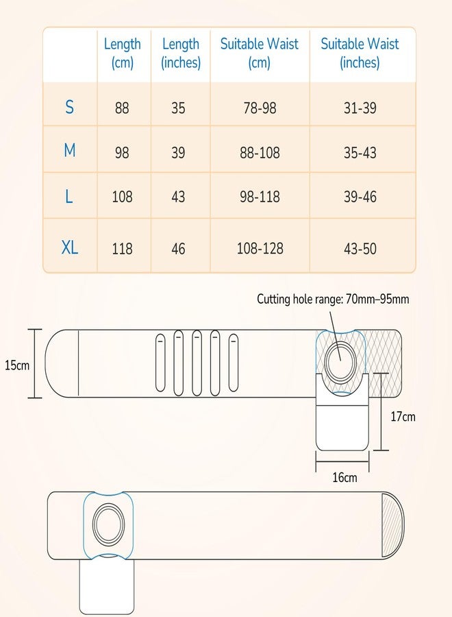 Heagimed Ostomy Belt, Ostomy Supplies Ostomy Hernia Support Belt for Men/Women, Stealth Belt Ostomy, Elastic Abdominal Support Belt Preventing the Stoma Hernia and Reinforce Colostomy Bags - L - Image 5