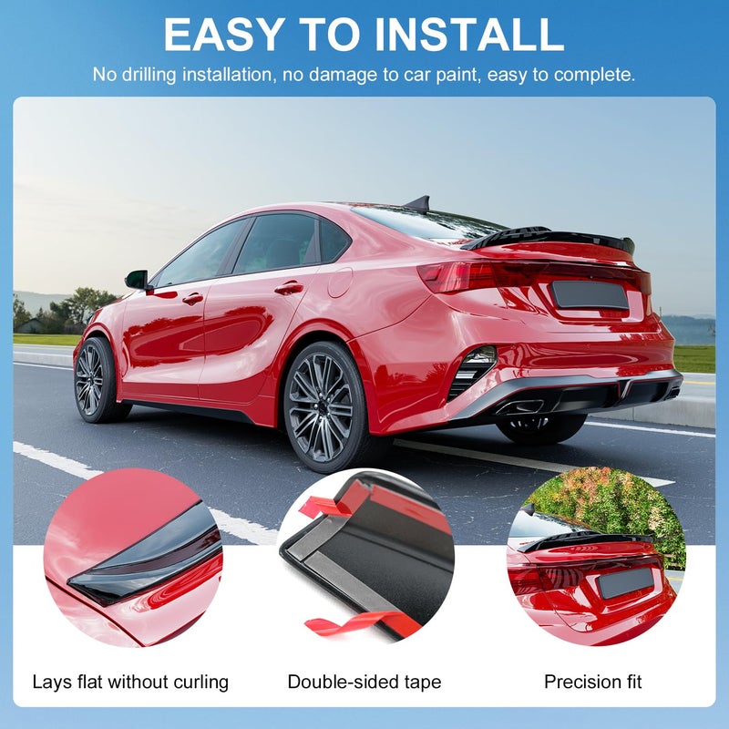 Xipoo Spoiler Compatible with 2020-2026 Toyota Corolla Trunk Wing Trunk Lip Rear Spoiler Glossy Black Replacement for 2020 2021 2022 2023 2024 2025 2026 Toyota Corolla Accessories - Image 5