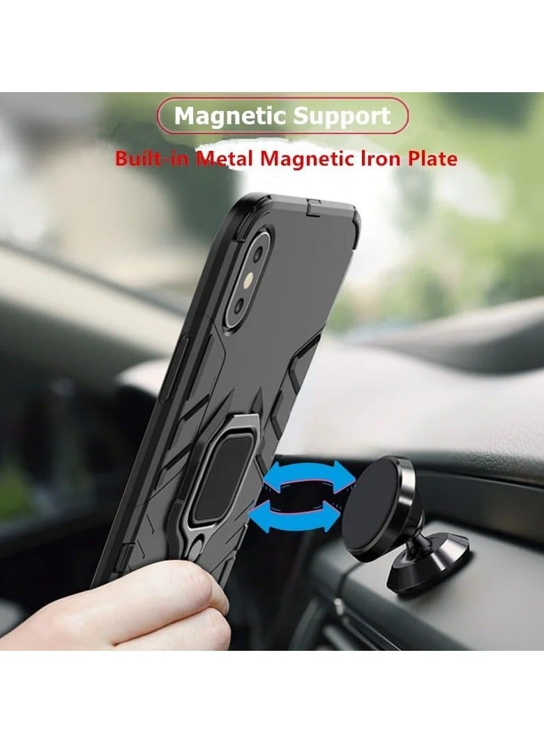 general Case Compatible with Huawei Pura 70 Ultra, Soft TPU + Hard PC, Full Body Rugged Shockproof Case with Ring Stand, Anti-Scratch Cover for Huawei Pura 70 Ultra - Image 2