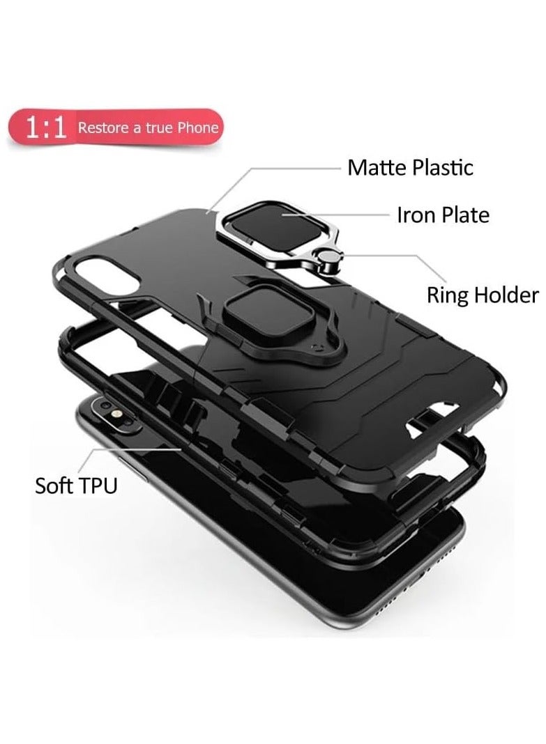 general Case Compatible with Huawei Pura 70 Ultra, Soft TPU + Hard PC, Full Body Rugged Shockproof Case with Ring Stand, Anti-Scratch Cover for Huawei Pura 70 Ultra - Image 4