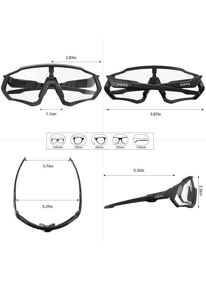 KAPVOE Photochromic Cycling Glasses Men Women Mountain Bike Sunglasses Clear MTB Bicycle Riding - K9408 - Image 5