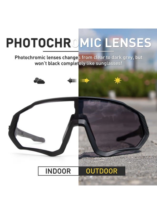 KAPVOE Photochromic Cycling Glasses Men Women Mountain Bike Sunglasses Clear MTB Bicycle Riding - K9408 - Image 3