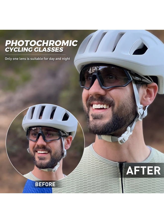 KAPVOE Photochromic Cycling Glasses Men Women Mountain Bike Sunglasses Clear MTB Bicycle Riding - K9408 - Image 2