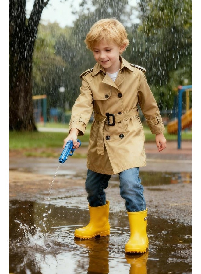 Betusline Boys Trench Coat Double Breasted Classic Belted Overcoat Outwear Dress Coats,1# khaki,13-14 Years = Tag 170 - Image 2