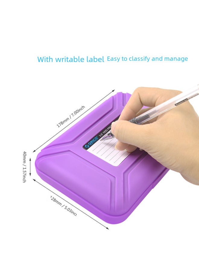 ORICO/ORICO PHX-35 Hard Disk Protection Storage Box Shockproof, Dust Proof, Moisture Proof, Compression Resistant Digital Finishing Protection-Color:Cyan - Image 4