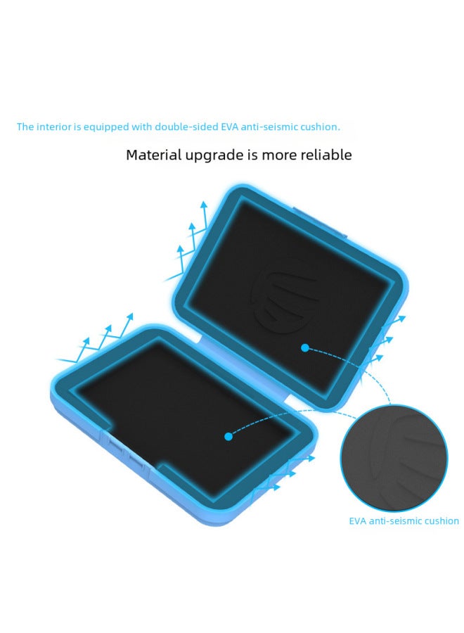 ORICO/ORICO PHX-35 Hard Disk Protection Storage Box Shockproof, Dust Proof, Moisture Proof, Compression Resistant Digital Finishing Protection-Color:Cyan - Image 3