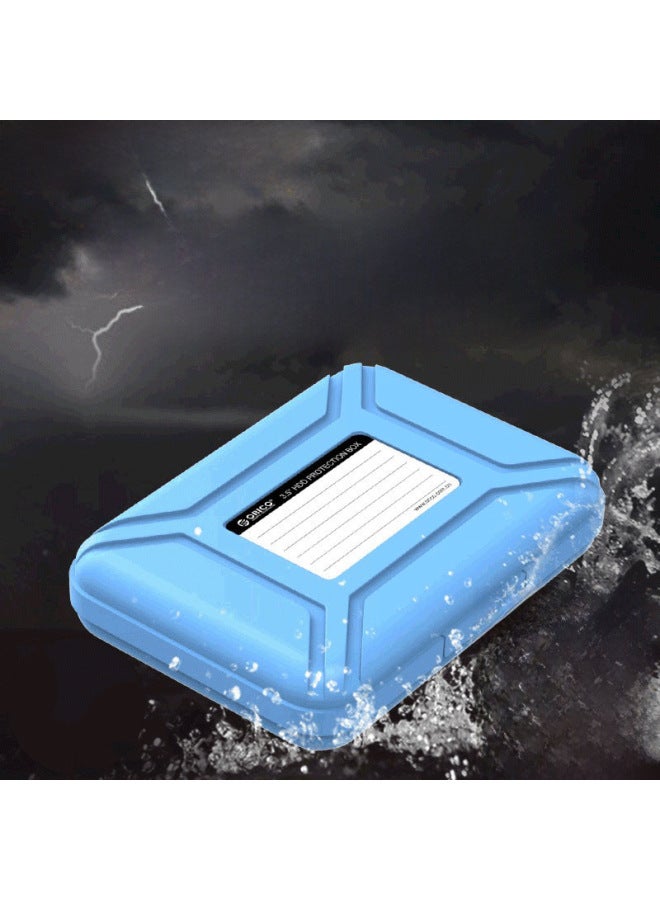 ORICO/ORICO PHX-35 Hard Disk Protection Storage Box Shockproof, Dust Proof, Moisture Proof, Compression Resistant Digital Finishing Protection-Color:Cyan - Image 2