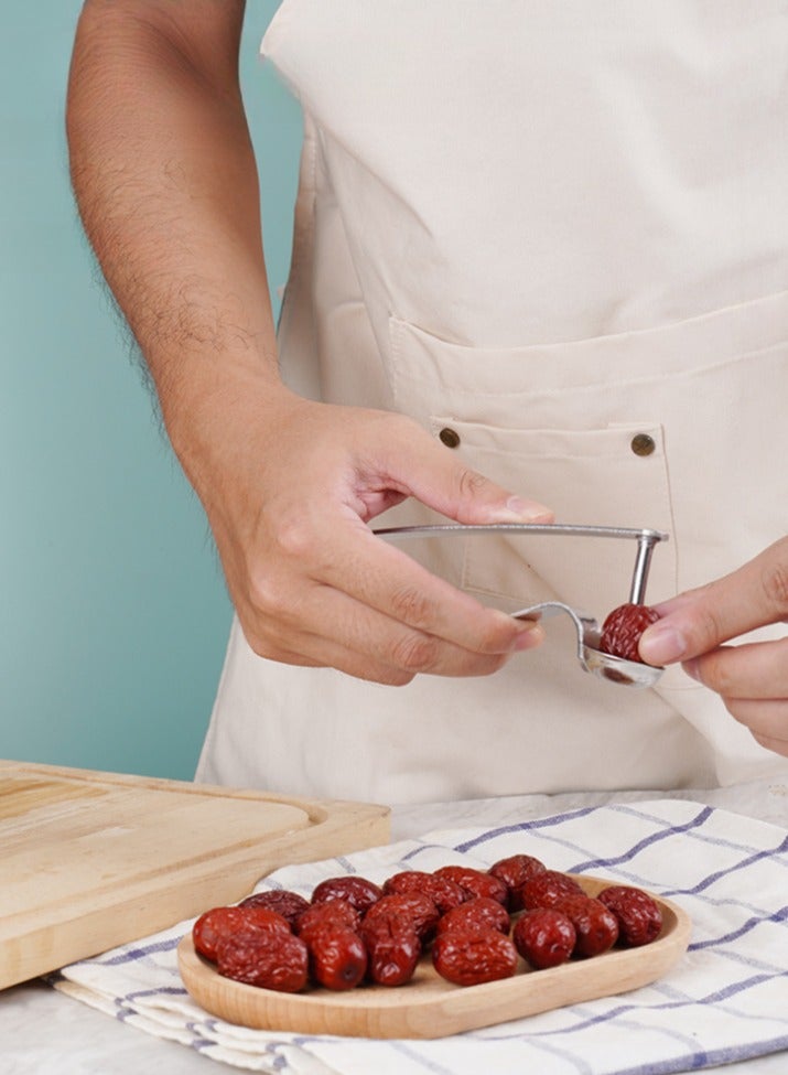 أداة إزالة النواة من الكرز مصنوعة من الفولاذ المقاوم للصدأ وأداة إزالة النواة من الكرزمزيل نوى التمر مزيل الكرز الأساسية - Image 2