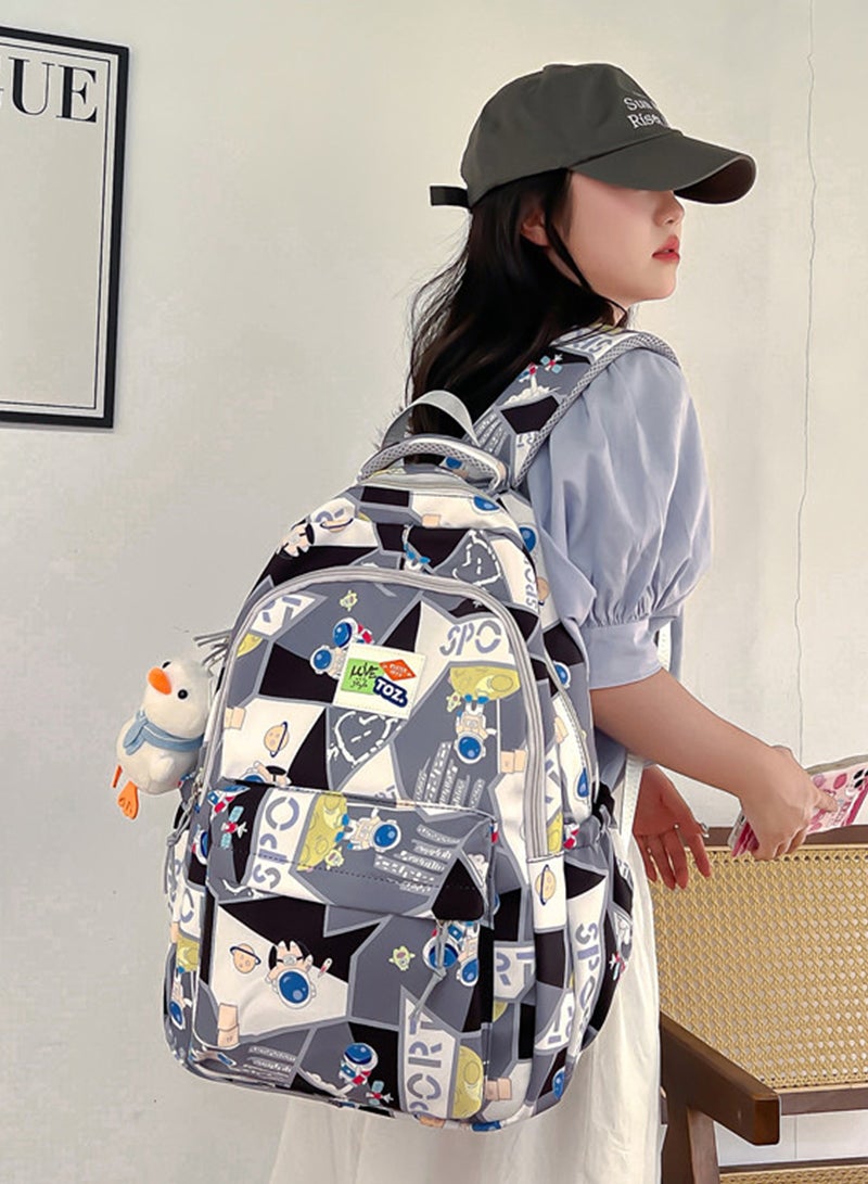 Sharpdo Kids Backpacks, Cute Lightweight Water Resistant  Backpack, Adjustable Shoulder Straps for Boys Girls-Black - Image 4