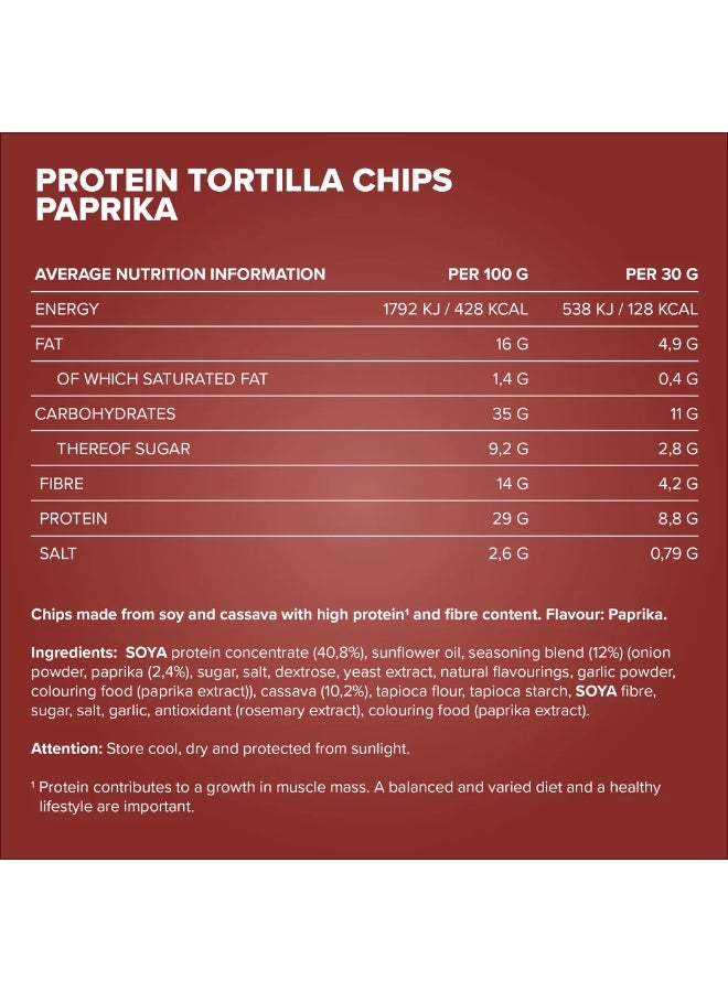 IronMaxx Protein Tortillas Chips 0.2 | 12 x 60g | Paprika Flavour - Image 4