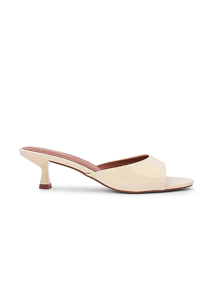 Elegant heel slippers designed for a chic look.
