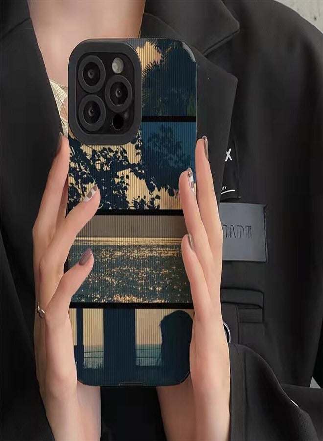 VR CREATIVE Protective Case Cover For Apple iPhone 14 Pro Max Nature Design Blue - Image 3