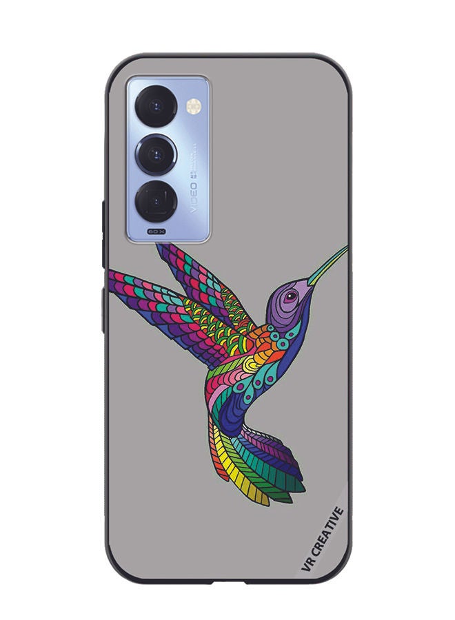 VR CREATIVE Protective Case Cover For Tecno Camon 18/18 P Flying Bird Design Multicolour - Image 1