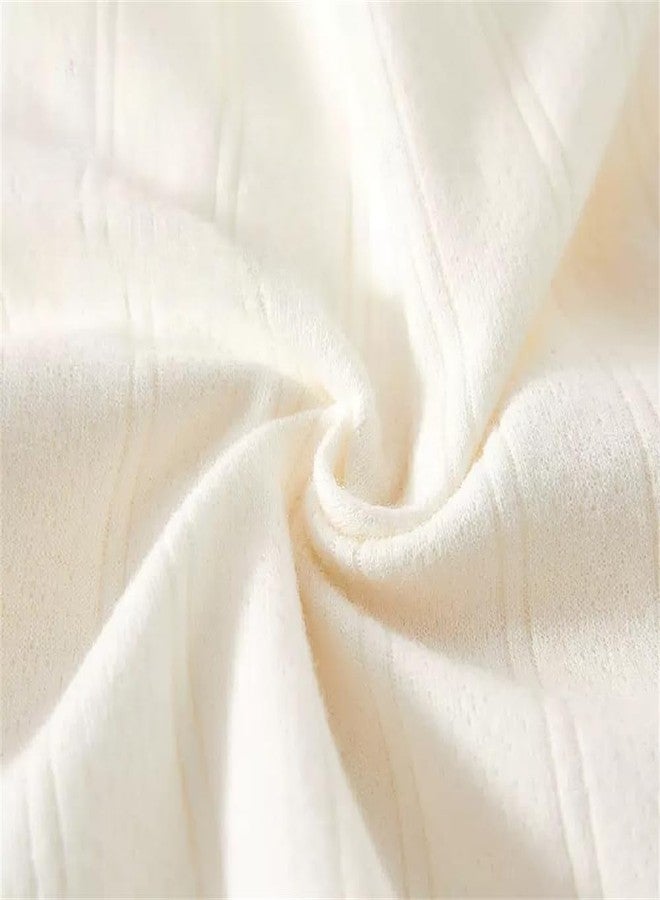 HALQAHA Unisex Newborn Baby Jumpsuit 100% Cotton Long Sleeve Baby Outfit Soft Comfortable Baby Clothes for Boys and Girls(White 6-9M) - Image 4