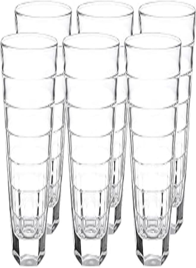 Vidivi ViDiVi Baguette Glass Tumbler 6 Pieces Set, 430 ml Capacity, Transparent 