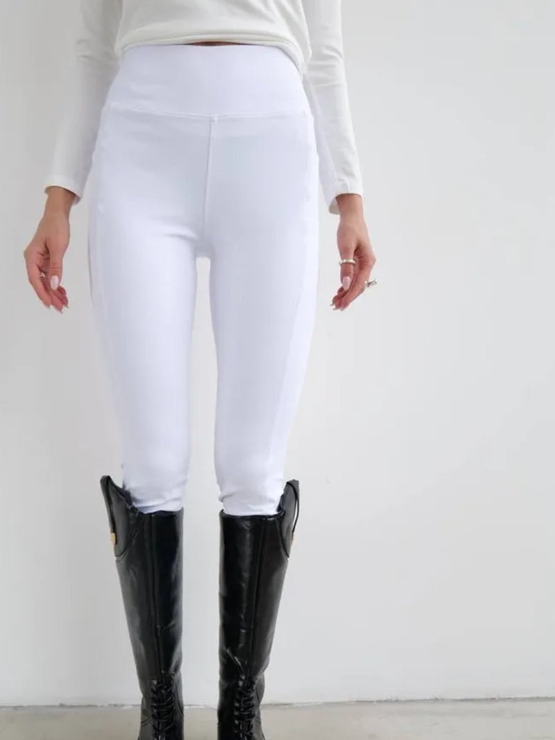 Generic Men Women Equestrian Riding Silicone Pants Quick Dry H-0804 white