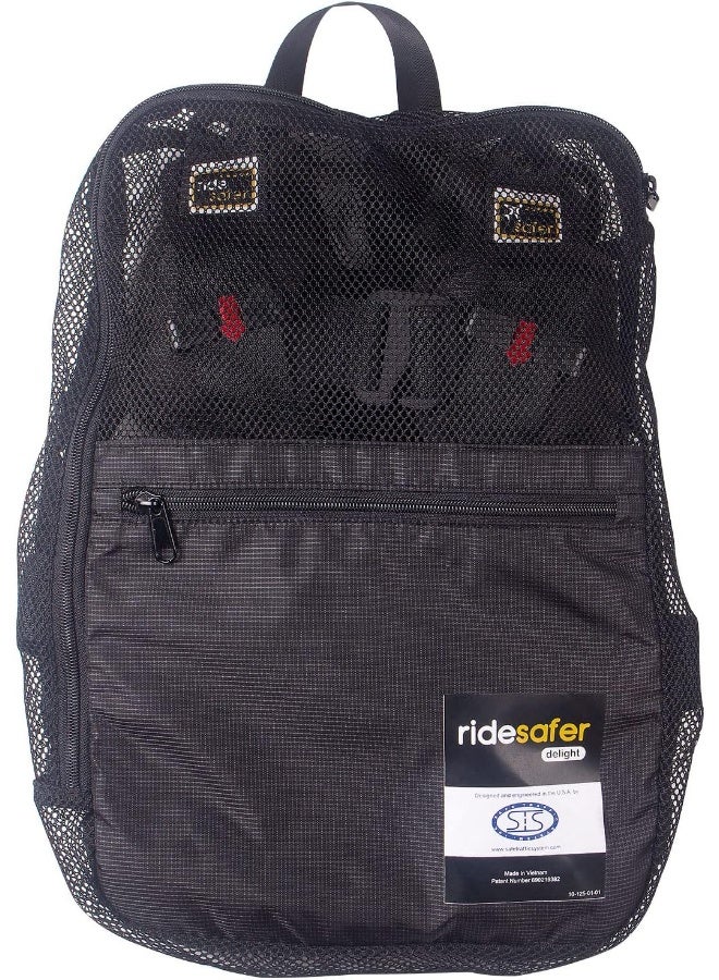 RIDESAFER سترة السفر Ride Safer مع حقيبة ظهر بسحاب - قابلة للارتداء، خفيفة الوزن، مدمجة، وقابلة للنقل مقعد سيارة - Image 4