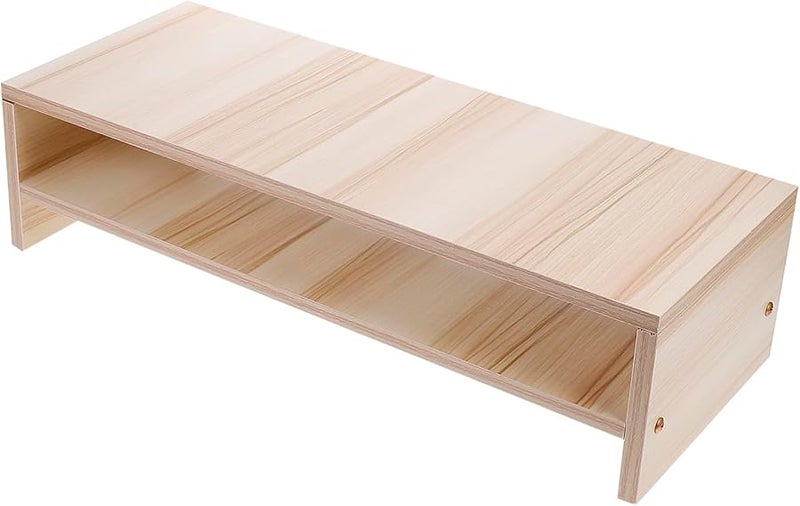 Jojofuny Monitor Riser Stand with Storage Shelf Adjustable Laptop Computer Desk Organizer - Image 1