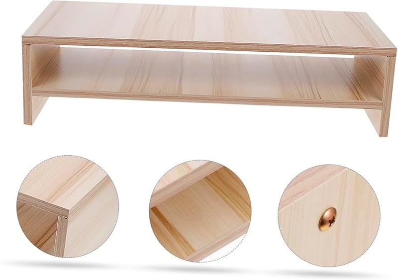 Jojofuny Monitor Riser Stand with Storage Shelf Adjustable Laptop Computer Desk Organizer - Image 3