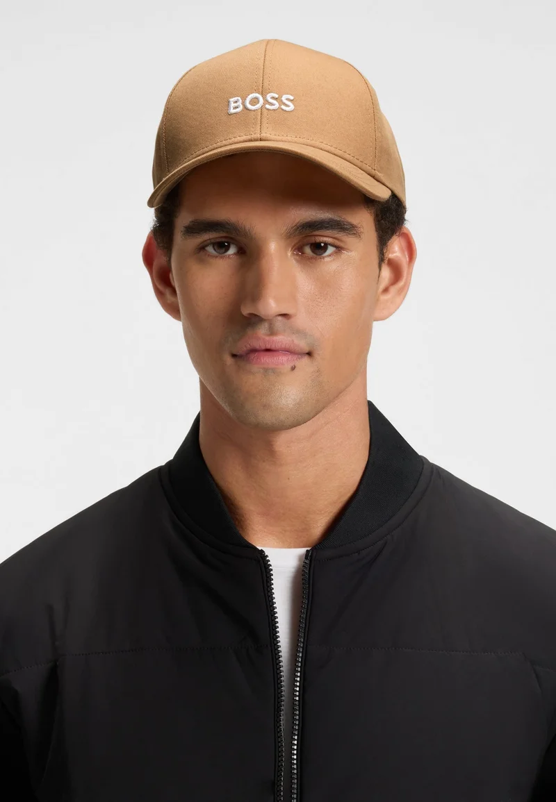 BOSS Beige Cotton-twill cap with embroidered logo for Men | Best Price UAE