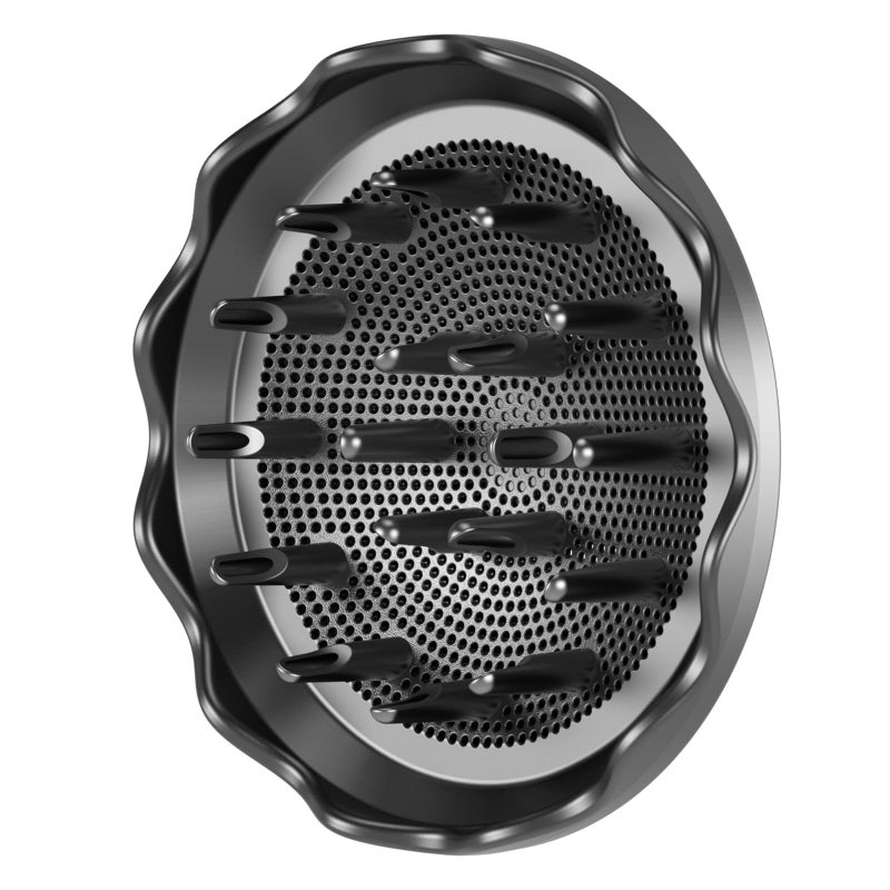 HZD Hair Dryer Diffuser, Attachment for Hair Dryer, Hair Diffuser for Curly Hair, 360Â° Magnetic Diffuser for HZD&DSON Hair Dryer, Hair Attchment for Women, Black - Image 1