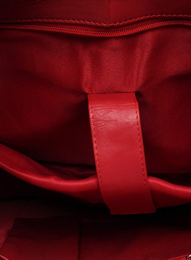 كارا حقيبة يد KARA الفاخرة المصنوعة من الجلد الطبيعي للكمبيوتر المحمول للنساء - حقيبة أنيقة للمكتب والاستخدام اليومي - حقيبة كتف مصنوعة يدويًا مع جيوب واسعة (40 × 7 × 31 سم، 950 جم) - Image 4