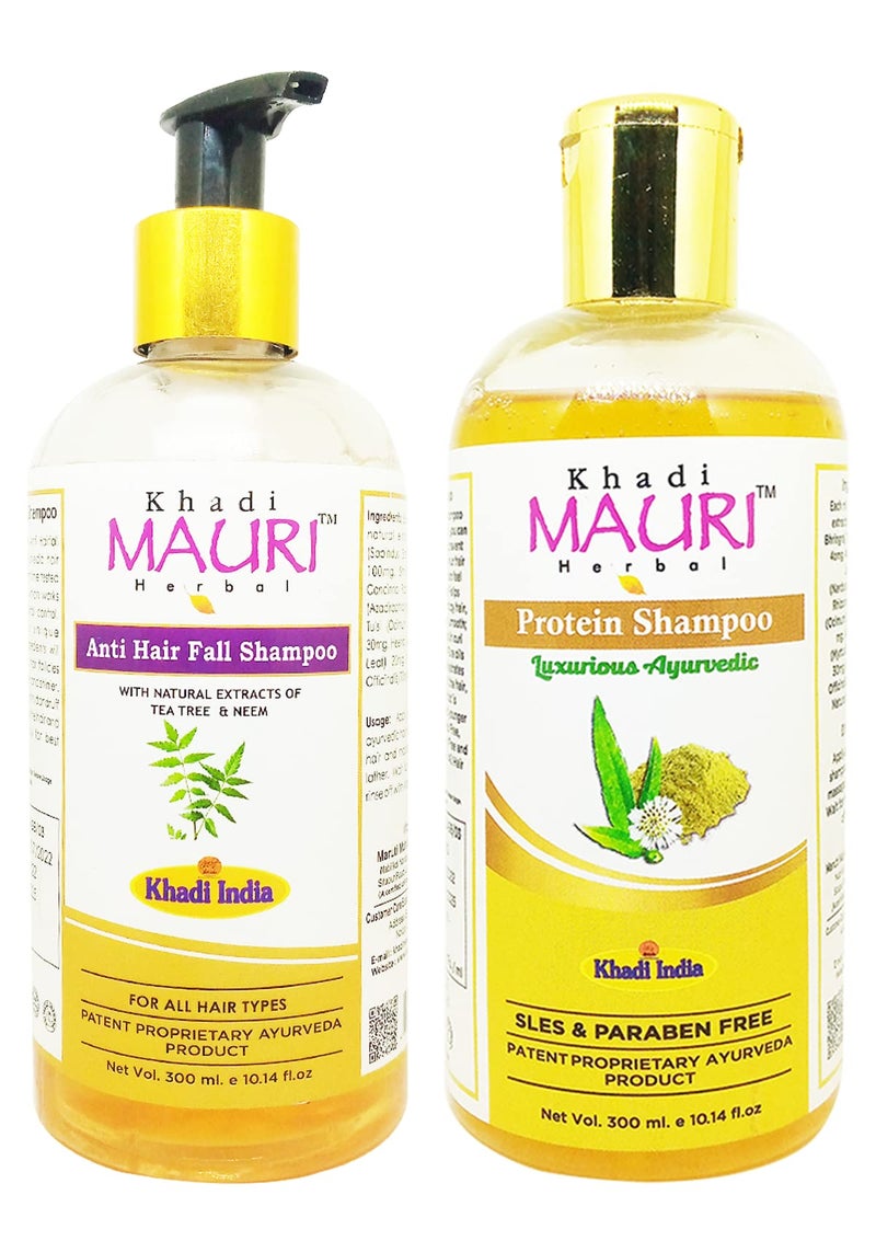 Khadi MAURI Anti Hair Fall & Protein Shampoo, Multicolor, 600 ml, Pack of 2 - Image 3