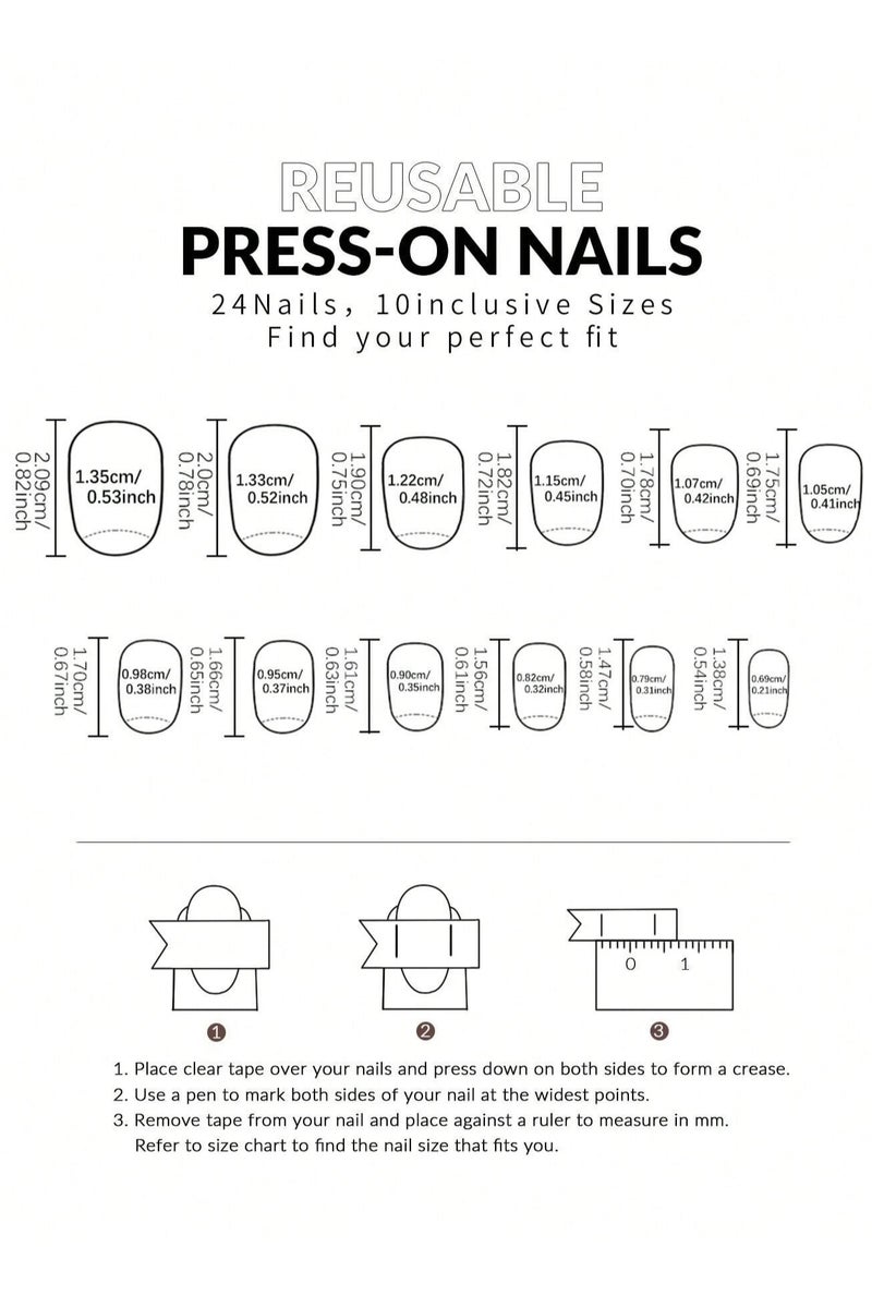 اظافر تركيب تحتوي العلبه على 24 ظفر مع مبرد اظافر و صمغ - Image 5