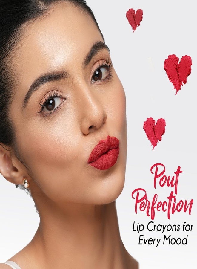 INSIGHT Long Lasting Lip Crayon - All-Day Comfort | Matte Finish | Waterproof | Enriched with Vitamin E & Kojic Acid|Sharpenable Tip|Full Coverage| Lightweight Lipstick (Bourbon) - 7g - Image 2