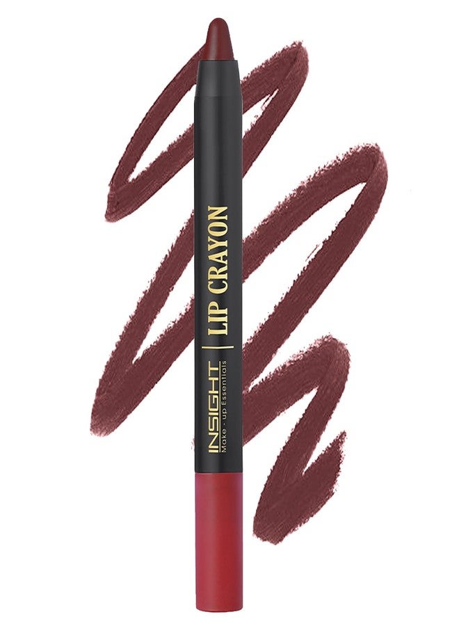 INSIGHT Long Lasting Lip Crayon - All-Day Comfort | Matte Finish | Waterproof | Enriched with Vitamin E & Kojic Acid|Sharpenable Tip|Full Coverage| Lightweight Lipstick (Bourbon) - 7g - Image 1