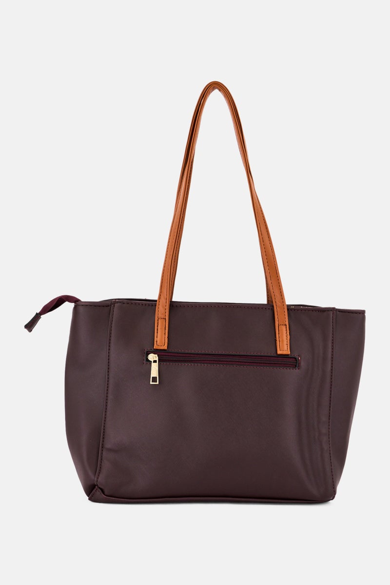 Lavie حقيبة توت بشعار العلامة التجارية للنساء، بورغندي داكن - Image 2