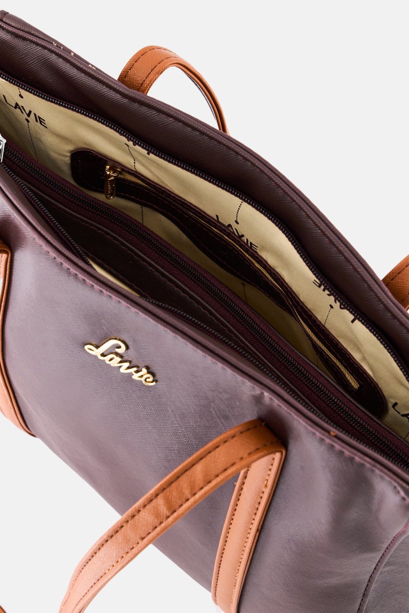 Lavie حقيبة توت بشعار العلامة التجارية للنساء، بورغندي داكن - Image 3