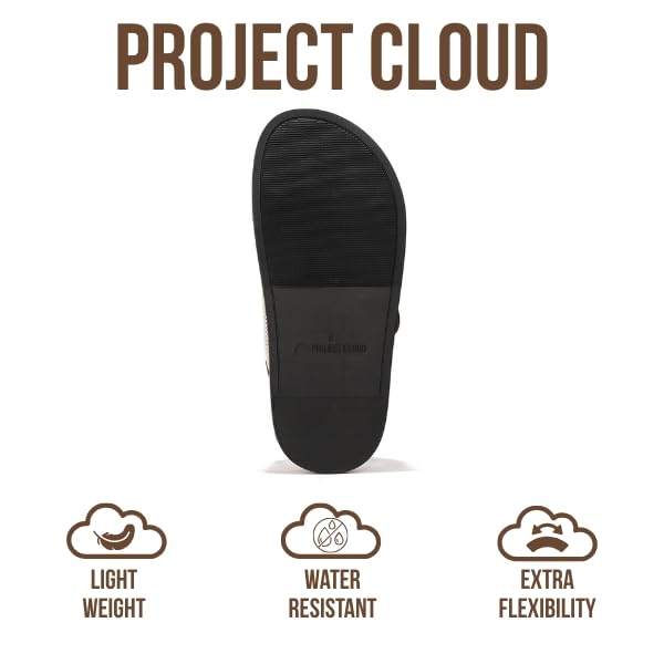Project Cloud Platform Summer Sandals for Women 2025 - Comfortable and Adjustable Straps Summer Slides with Memory Foam Insole - Non-Slip Casual Womens Sandals (Sharl-1, BRWN, 7.5) - Image 4